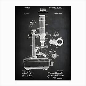 Microscope Art, Scientist Wall Art, Microscope Poster,Science Decor, Science Gift, Medical Student Gift, Microscope Patent Print, Cm6111 Canvas Print