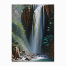 Cascada De Basaseachi, Mexico Peaceful Oil Art  Canvas Print