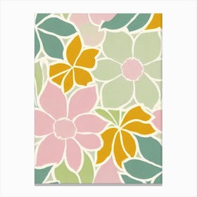 Lotus Pastel Floral 1 Flower Canvas Print