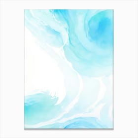 Blue Ocean Wave Watercolor Vertical Composition 89 Canvas Print