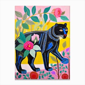 Maximalist Animal Painting Panther 9 Canvas Print