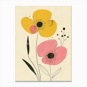 Las Vegas Flower Market Boho Minimalist Style Canvas Print