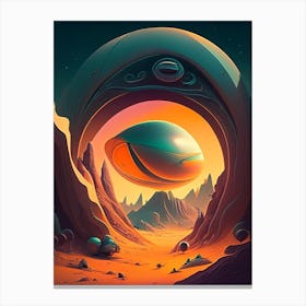 Extraterrestrial Comic Space Space Canvas Print