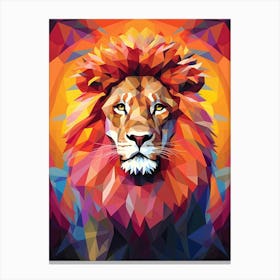 Lion Abstract Pop Art 2 Canvas Print