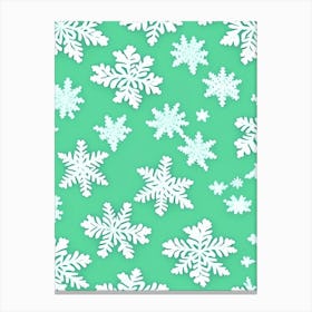 Stellar Dendrites, Snowflakes, Kids Illustration 1 Canvas Print