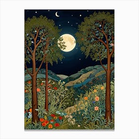 William Morris Moonlight In The Woods 106 Canvas Print