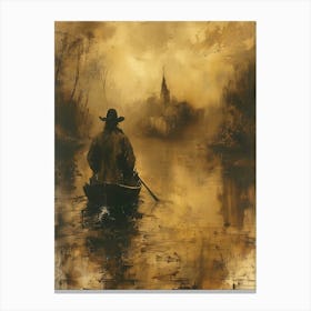 'The Man In The Boat' Canvas Print