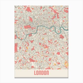 London Map Poster Canvas Print