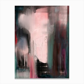 GREENWICH - Multi Colour Pink, Teal, Green. REd, Black, Abstract Canvas Print