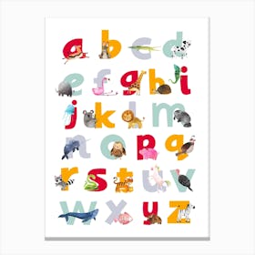 Animal Alphabet 3 Canvas Print