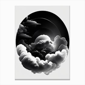 Hydrogen Cloud Noir Comic Space Canvas Print