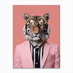 Preppy tiger Canvas Print