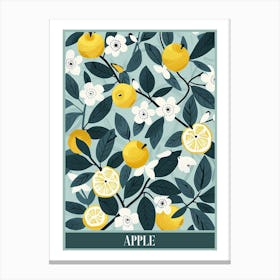 Apple Tree Flat Illustration 7 Poster Canvas Print