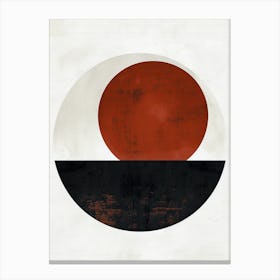 Ulm Abstract Flow - Minimalist Bauhaus Canvas Print