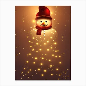 Christmas Snowman Canvas Print