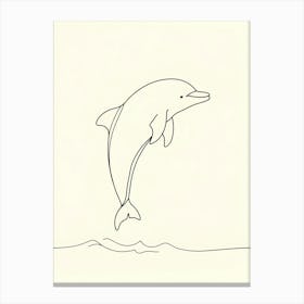 Dolphin Jumping Canvas Print