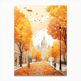 Budapest In Autumn Fall Travel Art 4 Canvas Print