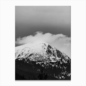 Misty Snowy Mountain Canvas Print