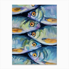 Fish In A Row Canvas Print