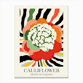 Marche Aux Legumes Cauliflower Summer Illustration 2 Canvas Print