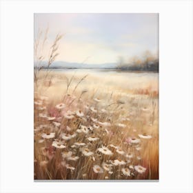 Wildflower Field Oil Painting Canvas Print