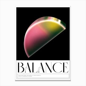 Balance Graphic Design Poster 2 Canvas Print