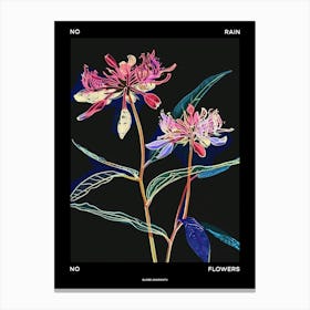 No Rain No Flowers Poster Globe Amaranth 2 Canvas Print