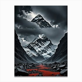 The Beauty of Everest's Peaks Canvas Print