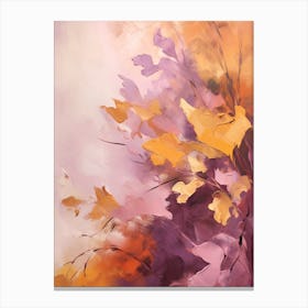 Fall Flower Painting Lilac Canvas Print