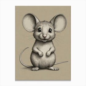 Mouse Drawing Canvas Print