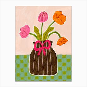 Flower In Vase Canvas Print