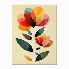 Abstract Flower Painting Canvas Print