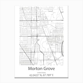 Morton,United Kingdom Minimalist Map Toile