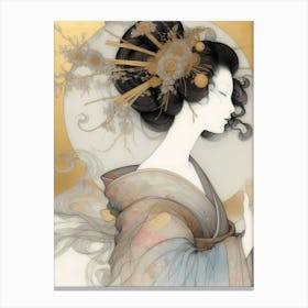 Creativel Geisha Illustration 174 Canvas Print