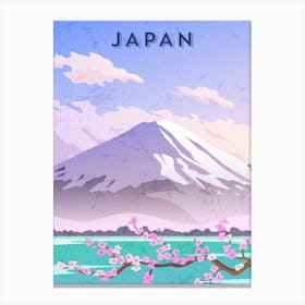 Japan, Tokio — Retro travel minimalist poster Canvas Print