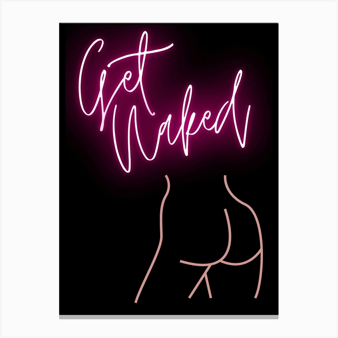 Get Naked Canvas Print by ArtByStudioNine