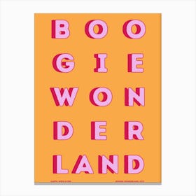 Boogie Wonderland, Boogie Wonderland, Earth, Wind & Fire Disco Colourful, Orange Canvas Print
