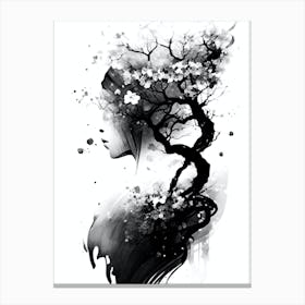 white and black 1 Canvas Print