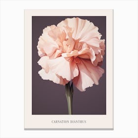 Floral Illustration Carnation Dianthus 3 Poster Canvas Print