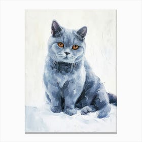 British Shorthair Cat Painting 4 Canvas Print