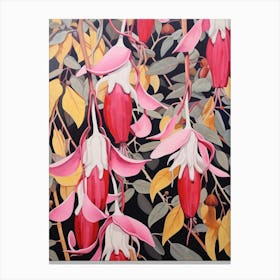 Fuchsia 2 Flower Painting Canvas Print