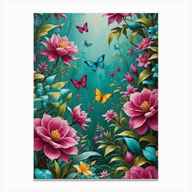 Butterfly Garden Canvas Print