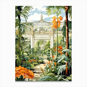 Botanischer Garten Mnchen Nymphenburg Germany Modern Illustration 1  Canvas Print