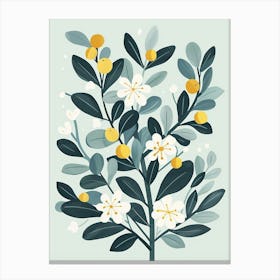 Lime Tree Flat Illustration 7 Canvas Print