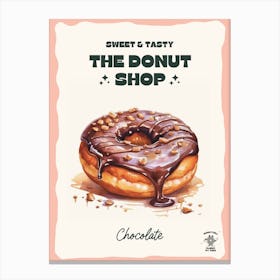 Chocolate Donut The Donut Shop 0 Canvas Print