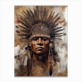 Soulful Whirlwind: Unveiling the Heart of Indigenous Art Canvas Print
