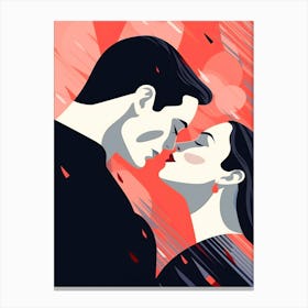 Kissing Couple Canvas Print