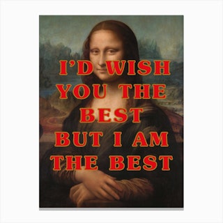 Wish You The Best Brown Canvas Print