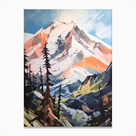 Mount Rainier Usa 3 Mountain Painting Canvas Print