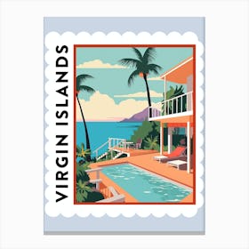 Virgin Islands 1 Travel Stamp Poster Canvas Print